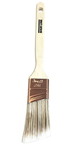 Shur-Line 55531N Premium Paint Brush, Poly/Nylon Blend Bristles, Angle w/Fine Tapered Tips, Solid Wood Sash Handle, 1.5 Inch W