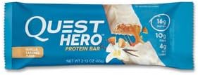 Quest Hero Protein, Vanilla Caramel, 4 Little Bars