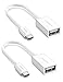 UGREEN Micro USB to USB, Micro USB 2.0 OTG Cable 2 Pack On The Go Adapter Micro USB Male to USB Female for Samsung S7 S6 Edge S4 S3, LG G4, DJI Spark Mavic Remote Controller, Android Tablets (White) primary