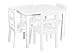 Pidoko Kids Table and Chairs Set - 4 Chairs and 1 Activity Table for Children - Educational Toddlers Furniture Set (White)