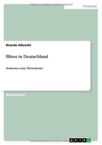 Eliten in Deutschland (German Edition)