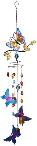 Red Carpet Studios Nature s Jewels Large Wind Chimes, Butterfly Red Carpet Studios Nature s Jewels Large Wind Chimes, Butterfly