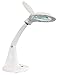Ultra Bright 40 LED Illuminated Desktop Magnifier Lamp Light - 3 + 12 Diopter - 1.75 and 4 X Magnification - White (FCM-60LEDA)