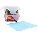 Reusable and Sustainable Food Wrap for Covering and Storage, Eco Friendly Silicone Stretch Wraps, 3 pack, Blue, Pink, White - by Lifestyle Revolution