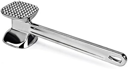Kitchen 2 Sides Stainless Steel Meat Tenderizer Hammer (Large)