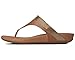 FitFlop Women's Banda Micro Crystal Toe Post, Tan, 6 M US