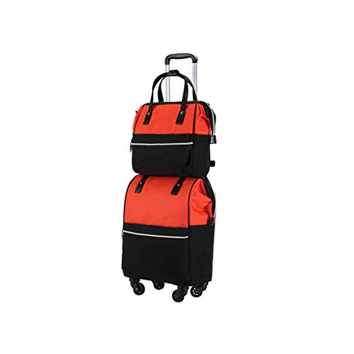 Nosterappou Waterproof, scratch-resistant and wear-resistant Oxford cloth, portable trolley bag, double shoulder universal wheel, comfortable hand-held ergonomic design, stylish and simple, easy to ta