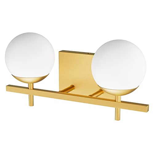 Ralbay Mid Century Modern Gold Vanity Light 2Light Mid Century Modern