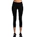 FWN Yoga Capris for Women Sports Fitness Running Active Leggings Workout Mesh Pants with Hidden Zipper Pocket (Medium)