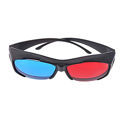 Gaiatop 3D Glasses, 3D Vision Ultimate Anaglyph Red and Blue Lens 3D Movies Glasses Made to Fit Over Prescription Glasses for Kids and Adults