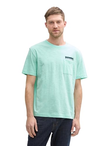 TOM TAILOR 1045691 T-Shirt, 37105-bright Mint Green, XL Uomo