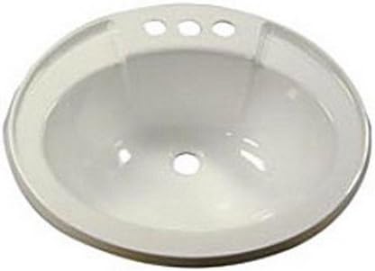 RV Trailer Camper Lavatory Bowl Ivory Plastic LaSalle Bristol 16370PP