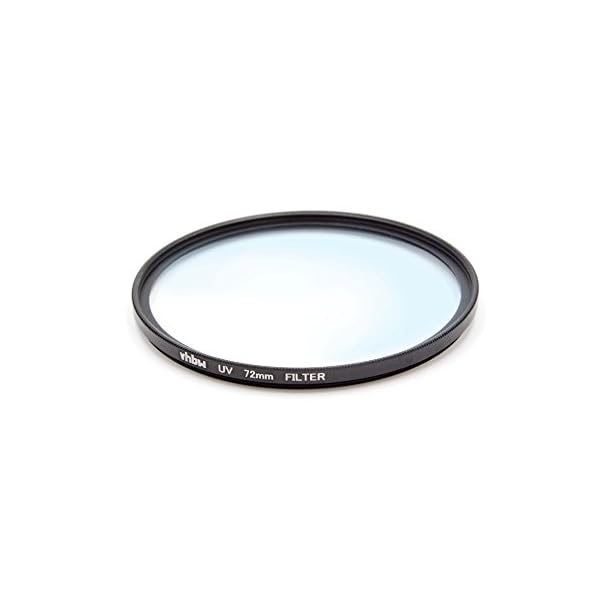 vhbw Universal UV Filter für Kamera Objektive mit 72mm Filtergewinde - UV Schutzfilter, Schwarz