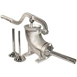 Weston Cast Iron Manual Sausage Stuffer with 3-Piece Funnel Kit, 5 lb Capacity