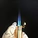 Cohiba Cigar Lighter 3 Torch Jet Flame with Punch Windproof Butane Fuel Lighter Refillable Inflatable(Without Gas) (Gold)thumb 3