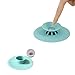 2PCS Buorsa Creative Silicone Tub Drain Stopper/Strainer/Hair Catcher,2 in 1 Stop & Filter(Blue & White)