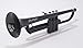 pBone Jiggs pTrumpet Plastic Trumpet w/Gig Bag and 3C and 5C Mouthpieces, Black, (PTRUMPET1BLK)
