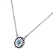 My Daily Styles 925 Sterling Silver Evil Eye Hamsa White Blue CZ Womens Pendant Necklace