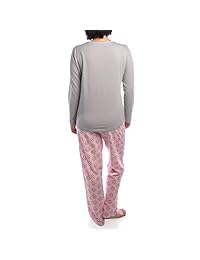 Jockey - Juego de pijama suave para mujer (2 piezas, algodón, manga larga, pantalones de camisa, pijamas para adolescentes y niñas)