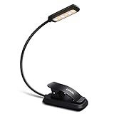 LED Book Light OMERIL Reading Light - USB Rechargeable Eye Care Reading Lamp - Up to 20 Hours, 3 Modes with 6 LED, 2.0 oz Lightweight, Flexible Clip on Book Light for Reading in Bed Kids Travel Kindle