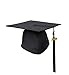 GraduationService Matte Gown Cap Tassel 2017 + 2018 Unisex Black 48''(5'3''-5'5'')