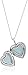 Amazon Collection Sterling Silver Double Hearts Locket Pendant Necklace, 18