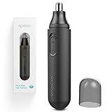 Nose Trimmer, Xpreen Nose Hair Trimmer High-speed Rotating Trimmer Stainless Steel Waterproof Electric Hair Trimmer for Men