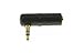 Valley Enterprises 3.5mm Female to 3.5mm Male Right Angle Gold Headphone Adapter - Black