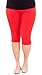 Woman Plus Size Elastic Waist Cotton Capri Leggings, Multiple Colors Available