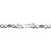 Bria Lou Silver Flashed Brass Genuine Natural Emerald & Diamond Accent Infinity Link Bracelet, 7.5