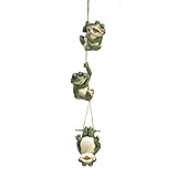 Gifts &amp; Decor Frolicking Frogs Hanging Garden Sculpture Decorative (Kitchen)