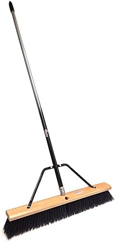 American Select Tubing Pbra24004 24" Rough-Surface Push Broom With Silver/Black Handle