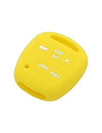 DSP carcasa de silicona piel chamarra apropiado para Toyota Lexus 3 Button Remote Key Case cv2423, Azul Oscuro