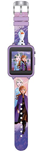 Disney Frozen II Kids Smart Watch - Touchscreen with Games, Camera, Step Counter, Alarm, Timer, and Printed Silicone Strap - Fits Wrists 5.5