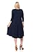 Pastel by Vivienne Women's A-Line Swing Midi Dress Plus Size Casual Curvy Formal 3X-Large Navy