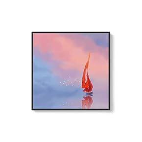 Framed Canvas Home Artwork Decoration Night Canvas Wall Art for Living Room, Bedroom - 16x16 inches