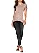 Phoenix Women Khaki Asymmetric Hem Short Sleeve with Sequin Inserts Shirt Top, Khaki, Large