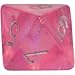 Polyhedral 7-Die Borealis Chessex Dice Set - Pink with Silver CHX-27404