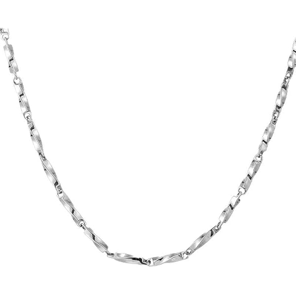 Titanium Kay Tungsten Carbide Men's Wheat Link Necklace Chain 16