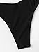 Verdusa Women's Sexy Triangle Bathing Two Pieces Swimsuit Bikini Set Black S