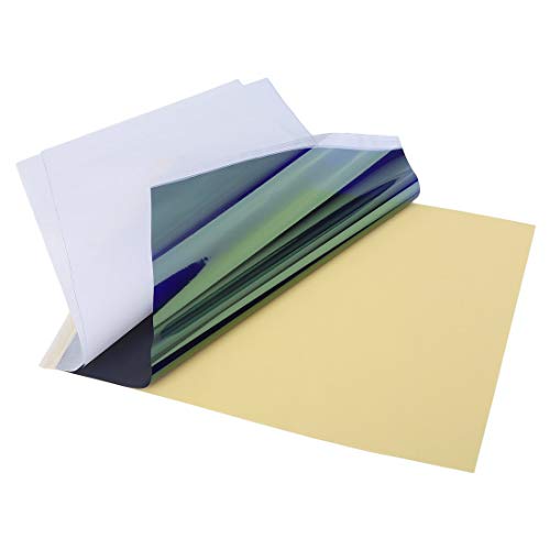 100 Sheets A4 Size Tattoo Carbon Thermal Tracing Copy Stencil Body Transfer Paper Copier Tattoo Accessory - White,Purple,Black/Blue,Yellow