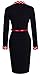 HOMEYEE Women's 1950s Vintage Turn Down Collar Black Pencil Business Dress B334