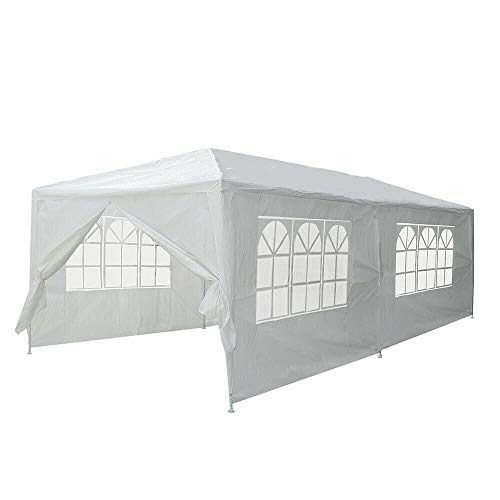AyaMastro Outdoor 10' x 20' White Gazebo Canopy Garden Shelter Party Wedding Tent w/Removeable Sidewall with Ebook - Thumbnail 5