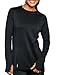 Duofold Women's Mid Weight Fleece Lined Thermal Shirt, Black, Large