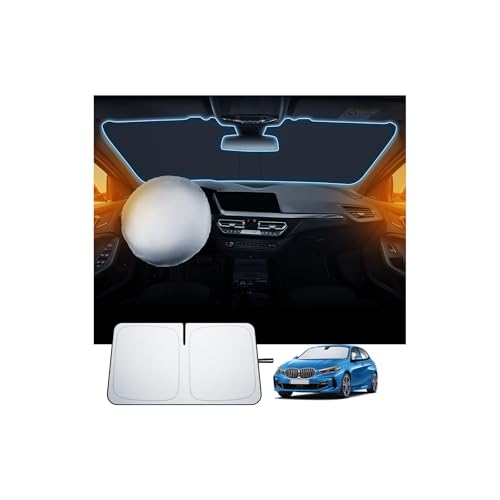 SKTU Front Windscreen Sunshade for BMW 1er F40 2019-2024, Folding UV Protection, Windscreen Cover as BMW 1er F40 Accessory