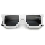 MJ Boutique's White 8-bit Pixelated Sunglasses