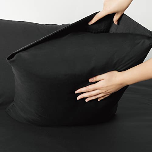 Bedsure Black Twin Sheets Set for Kids Soft 1800 Bedding Microfiber