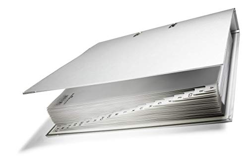 Durable 651010 A-Z Index A4 Embossed 20 Tabs A - Z Made of Polypropylene with Full Coverage, grey