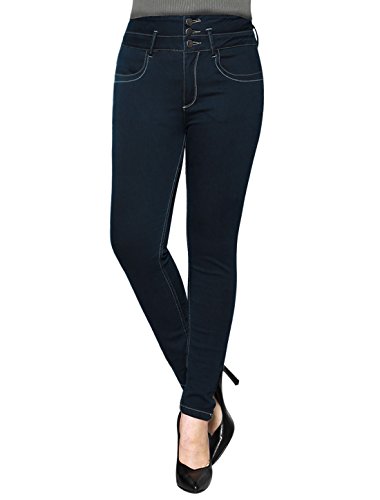 three button high waisted jeans
