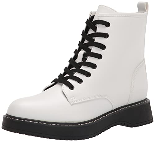 Women's Madden Girl Kurrt Combat Boot - White - Size 6